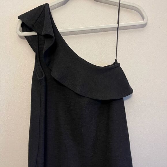 NWT Loft one shoulder black dress size xs - Picture 2 of 5